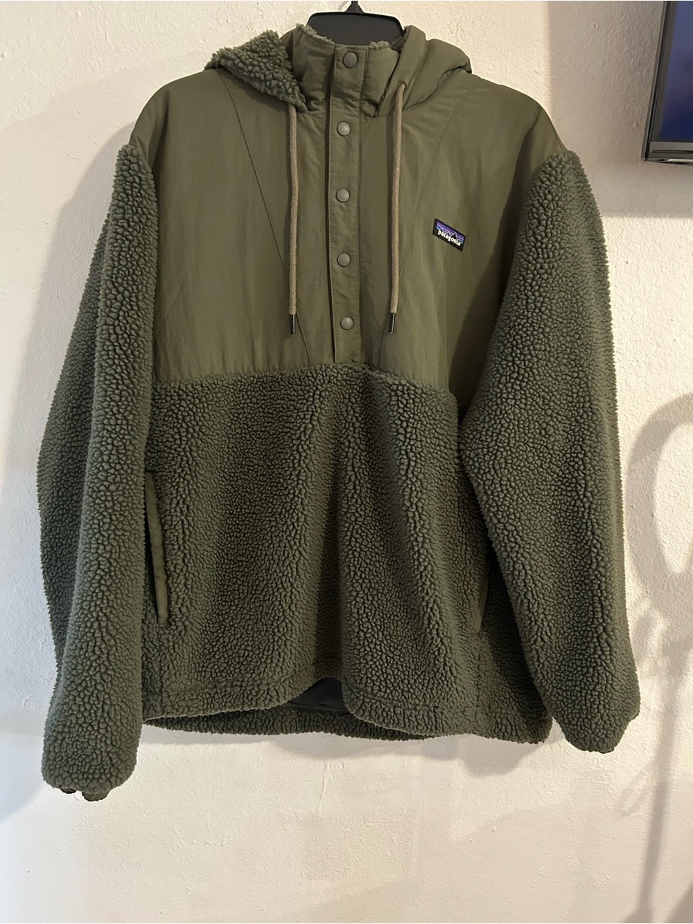 Patagonia  shelled retro X pullover  fleece men’s green  Olive size L